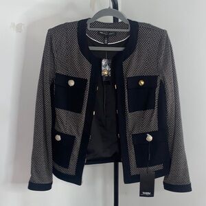 White House Black Market Black and Gray Blazer